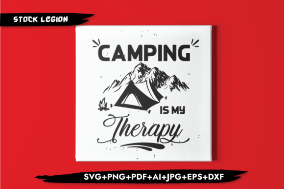 Camping is My Therapy Graphic Design for Local Business Branding