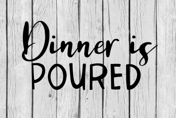 Dinner is Poured - A Playful Graphic Design Asset for Local Business Branding
