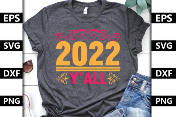 Happy New Year Quote SVG Design for T-Shirt Designs and Graphics